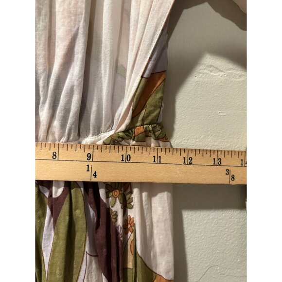 Antik Batik Bahia Cutout Ruffle Maxi Dress With Square Neckline  Adjustable Back - Picture 14 of 14